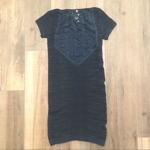 Navy body-con bandage dress